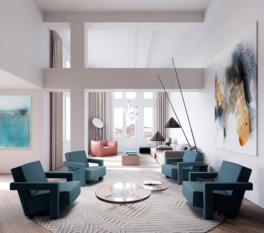 luv studio luxury architects barcelona mallorca penthouse apartment SQR 01 1 - LUV Studio - Architecture & Design - Barcelona