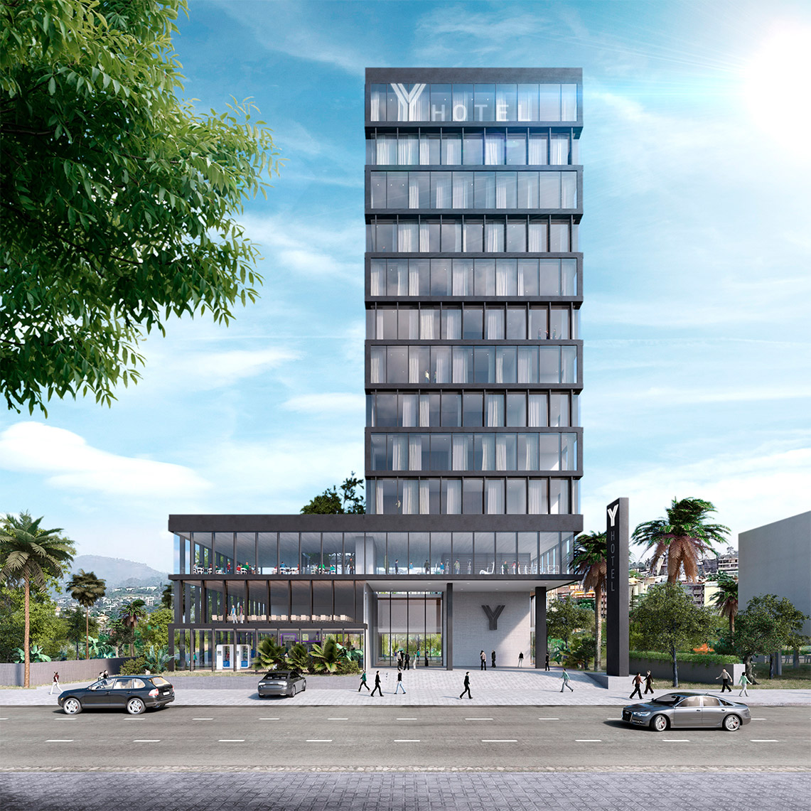 luv studio luxury architects cameroon yaounde y tower hotel building SQR 01 - LUV Studio - Arquitectura y diseño - Barcelona