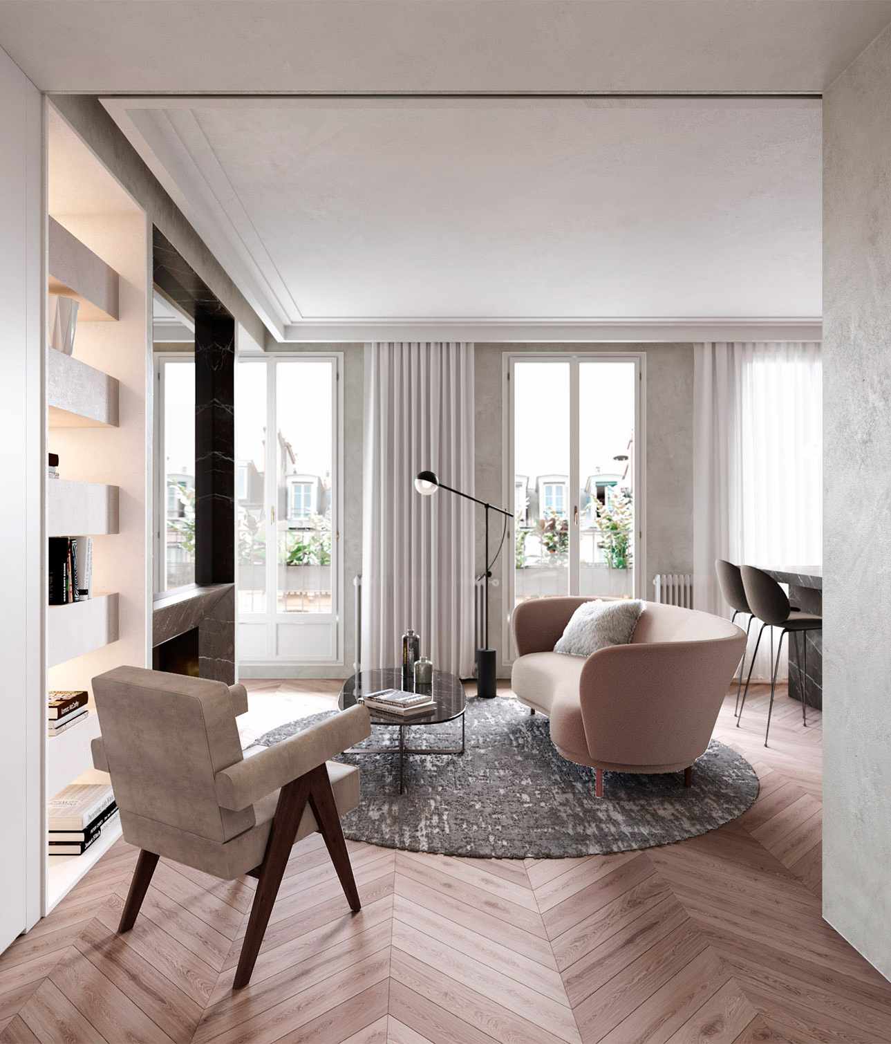 luv studio luxury architects paris rue oudinot apartment IMG 01 1 - LUV Studio - Architecture et design - Barcelone