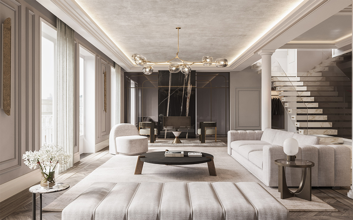 luv studio luxury architects barcelona paseodegracia penthouse SLD 01 - Paseo de Gracia Penthouse
